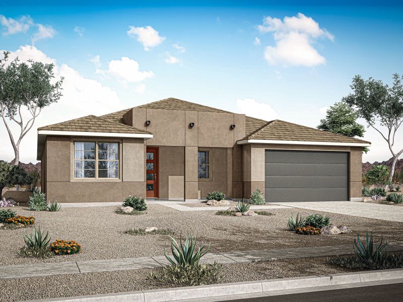 Representative exterior photo of a completed home built from the Currant by Mattamy Homes in White Tank Vistas, Waddell, AZ (Image 2). Representative exterior photo of a completed home built from the Currant by Mattamy Homes in White Tank Vistas, Waddell, AZ (Image 2).