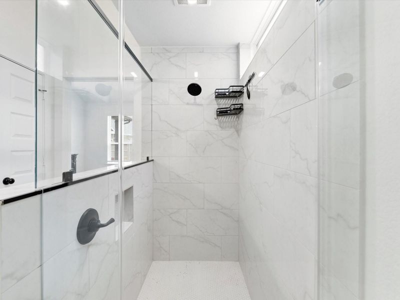 Deep walk in shower, with controls out of the 'splash-zone'. Set it and come back to step into a nice hot shower! Deep walk in shower, with controls out of the 'splash-zone'. Set it and come back to step into a nice hot shower!