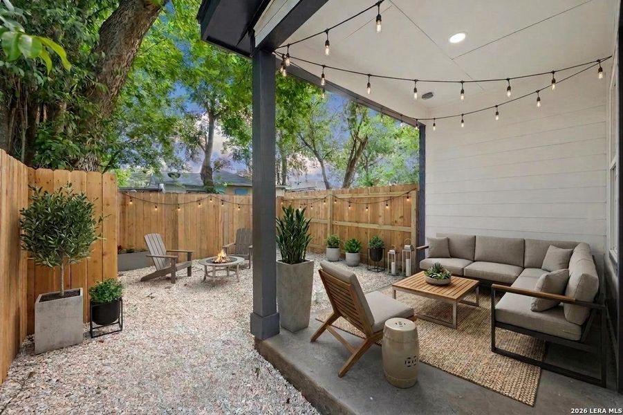 Exterior details and patio area of a home in , San Antonio (Image 20).
