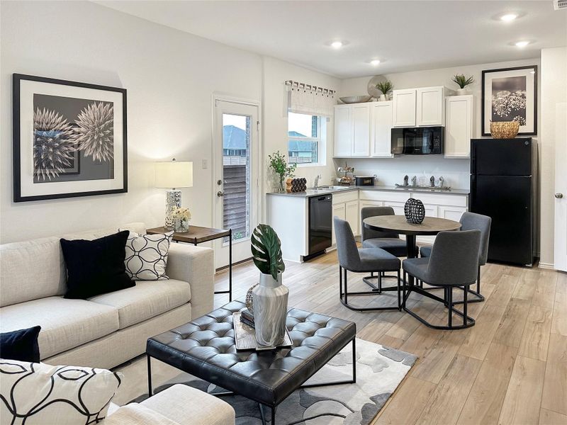 Furnished interior view inside a new home in Meadowlark Preserve, Pflugerville (Image 4).