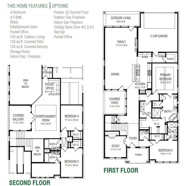 2D floor plan layout of this home in The Grove Frisco, Frisco, TX (Image 3).