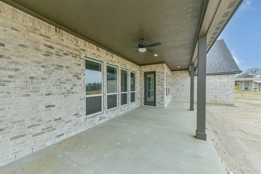 Exterior details and patio area of a home in , Baytown (Image 3).