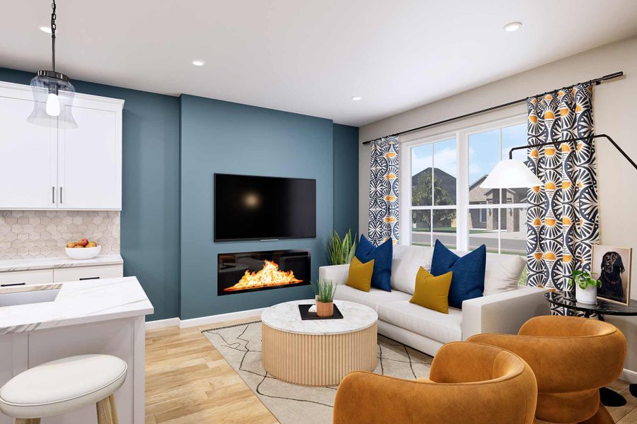 The Bluestar - Family Room Optional Electric Fireplace