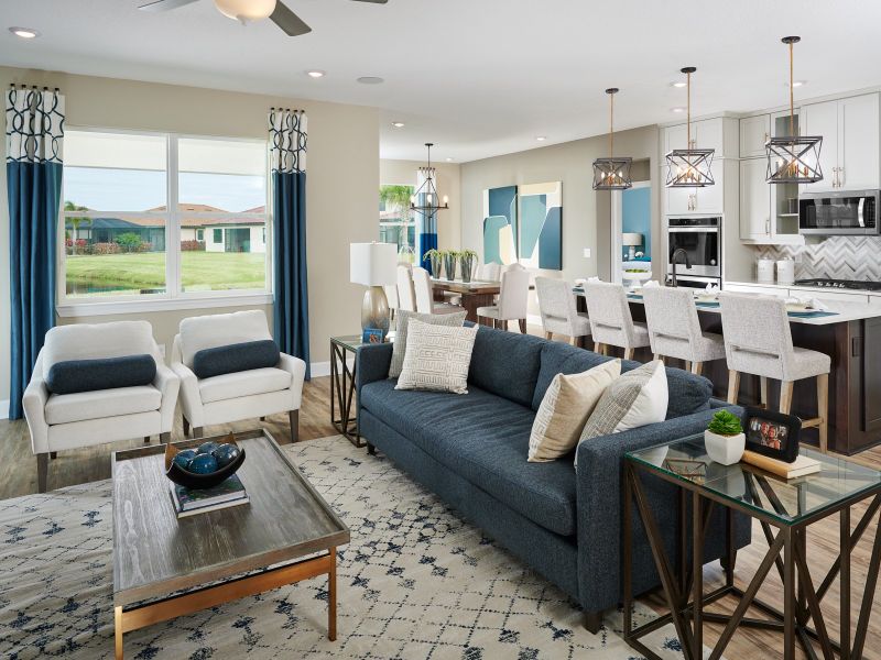 Furnished interior view inside a new home in Legends Preserve - Signature Series, Daytona Beach (Image 10).