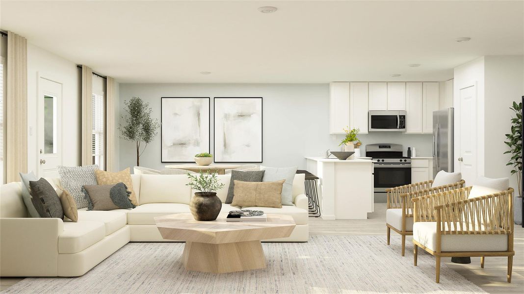 Furnished interior view inside a new home in Firefly Pointe: Classic Collection, Hutto (Image 35). Furnished interior view inside a new home in Firefly Pointe: Classic Collection, Hutto (Image 35).