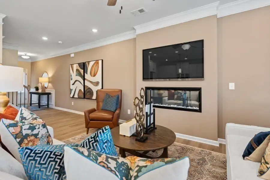 Furnished interior view inside a new home in Franklin Manor, Lawrenceville (Image 7). Furnished interior view inside a new home in Franklin Manor, Lawrenceville (Image 7).