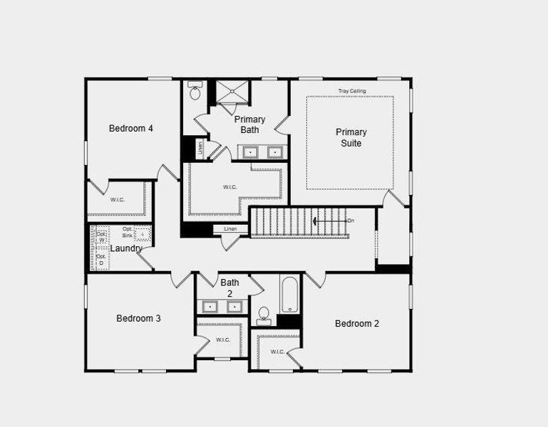 2D floor plan layout of this home in Bailey Fence, Dacula, GA (Image 5).