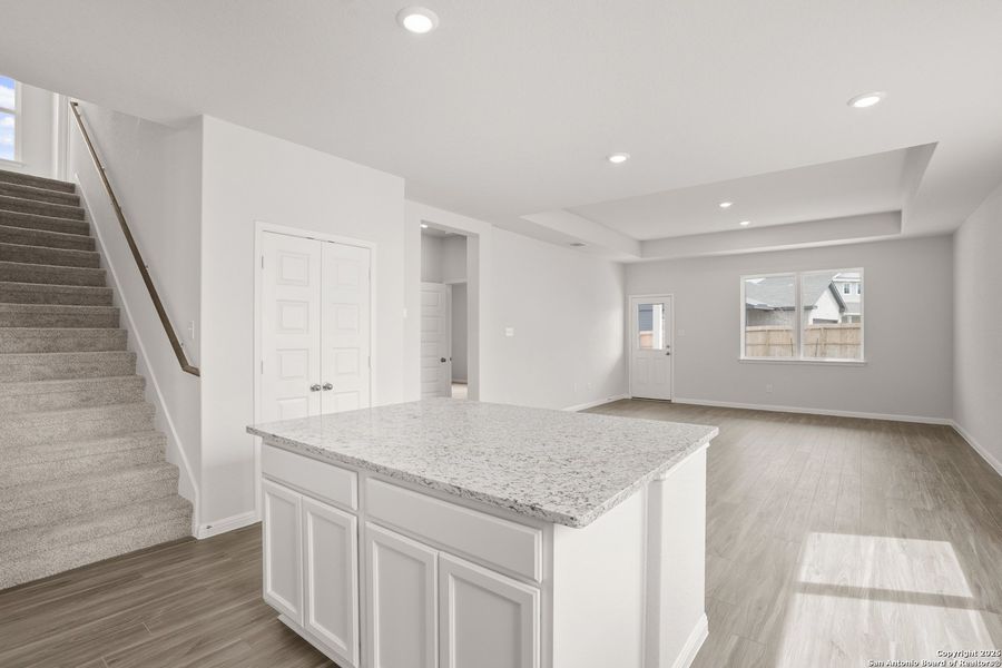 Furnished interior view inside a new home in Cinco Lakes, San Antonio (Image 8). Furnished interior view inside a new home in Cinco Lakes, San Antonio (Image 8).