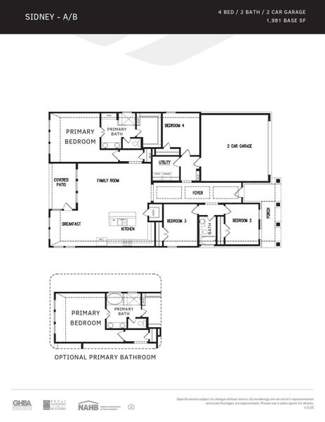 2D floor plan layout of this home in King Oaks Village, Baytown, TX (Image 1). 2D floor plan layout of this home in King Oaks Village, Baytown, TX (Image 1).
