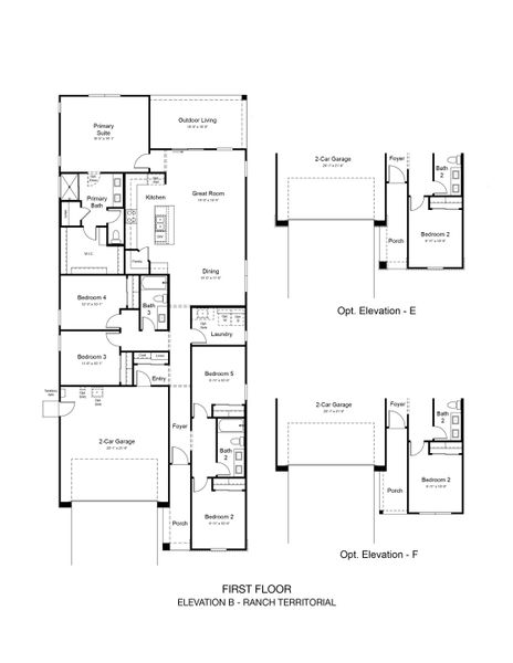2D floor plan layout of this home in Estrella, Goodyear, AZ (Image 3).