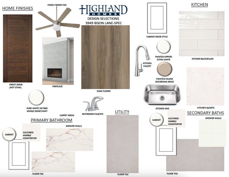 Sample of building materials used in homes in Heartland, Crandall (Image 59).