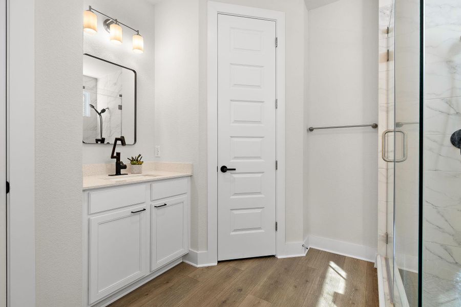 Featuring two storage closets.