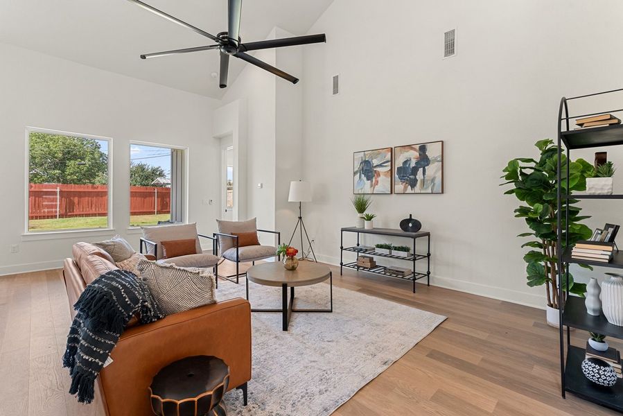 Furnished interior view inside a new home in Sauls Ranch, Round Rock (Image 6).