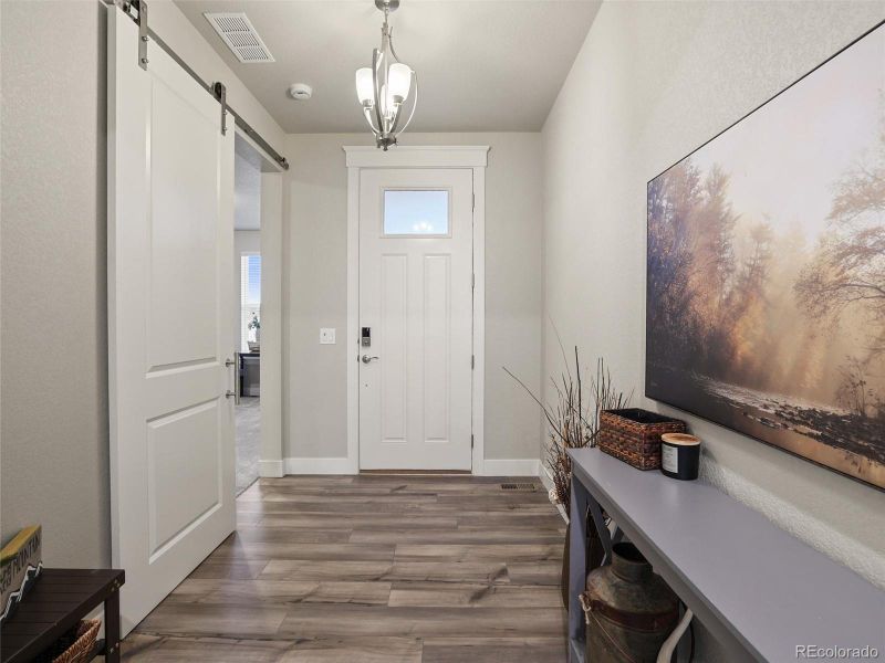 Barn door into In law suite