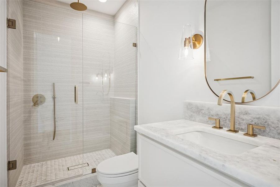 Marble and natural stone countertops.