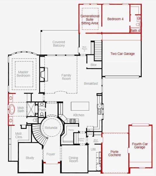 2D floor plan layout of this home in Harvest Green, Richmond, TX (Image 2). 2D floor plan layout of this home in Harvest Green, Richmond, TX (Image 2).