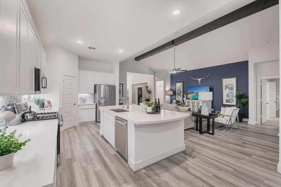 Representative furnished interior of a home built from the Brandy by Chesmar Homes in Stillwater Ranch, San Antonio (Image 7).