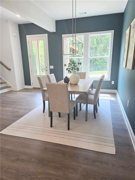 Furnished interior view inside a new home in Ashbury Commons, Powder Springs (Image 5).