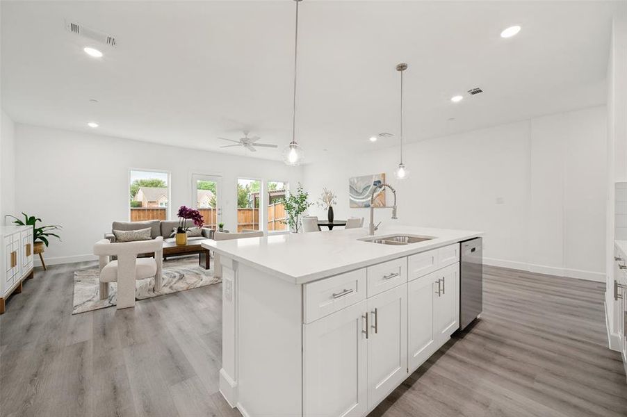 Furnished interior view inside a new home in , The Colony (Image 14).