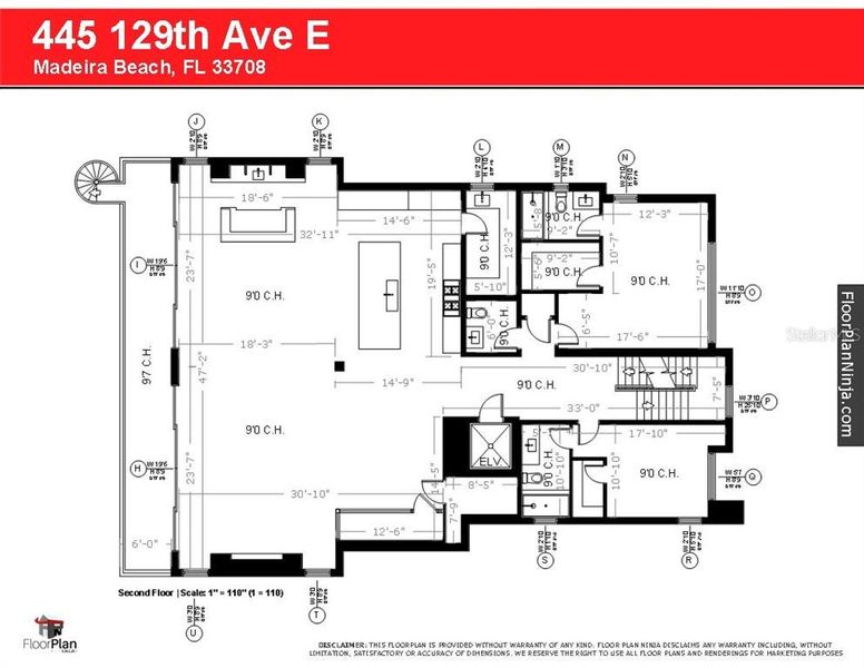 2D floor plan layout of this home in , Madeira Beach, FL (Image 30). 2D floor plan layout of this home in , Madeira Beach, FL (Image 30).