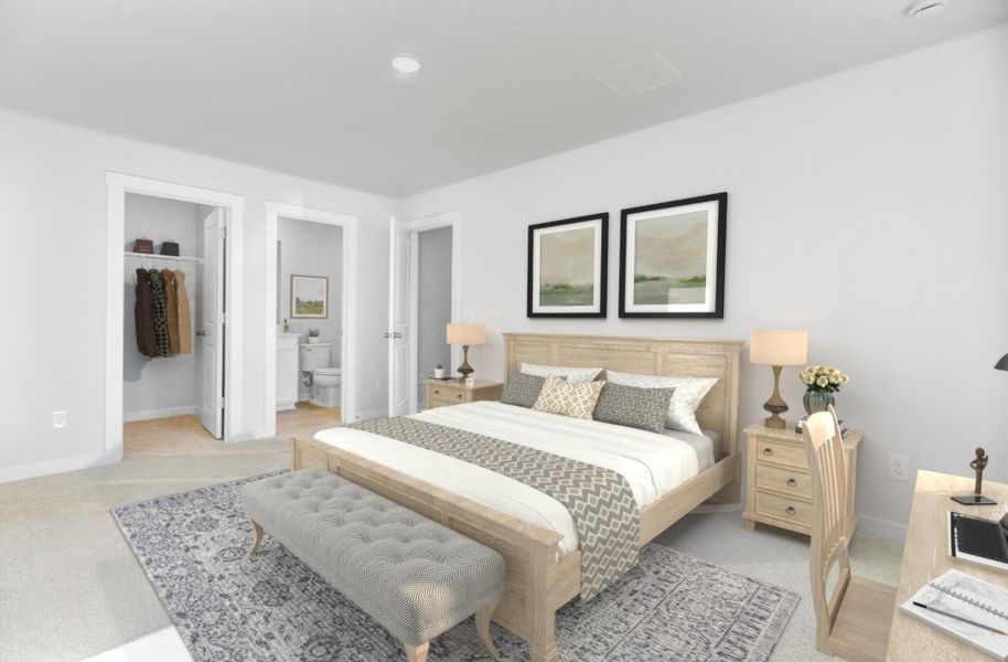 Furnished interior view inside a new home in Indigo Grove Townhomes, Johns Island (Image 8).