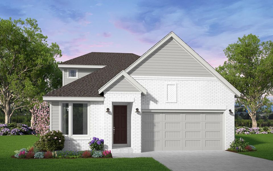 Representative exterior photo of a completed home built from the Sorrel by Brookfield Residential in 45' Traditional Homes at Elyson, Katy, TX (Image 5). Representative exterior photo of a completed home built from the Sorrel by Brookfield Residential in 45' Traditional Homes at Elyson, Katy, TX (Image 5).