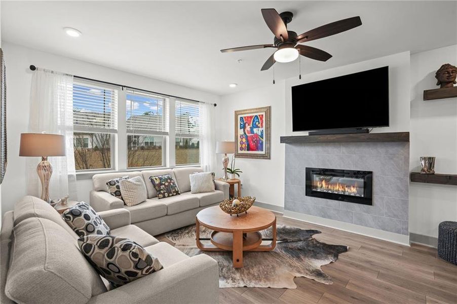 Furnished interior view inside a new home in Gatherings® at Herrington, Cumming (Image 9).