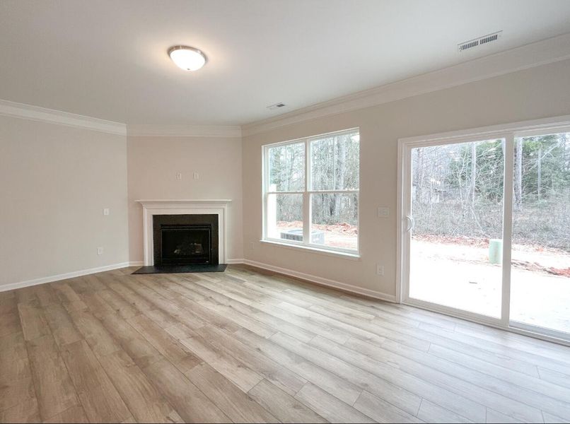 Spacious, unfurnished interior of a new home in Attenborough Townhomes, Piedmont (Image 13). Spacious, unfurnished interior of a new home in Attenborough Townhomes, Piedmont (Image 13).