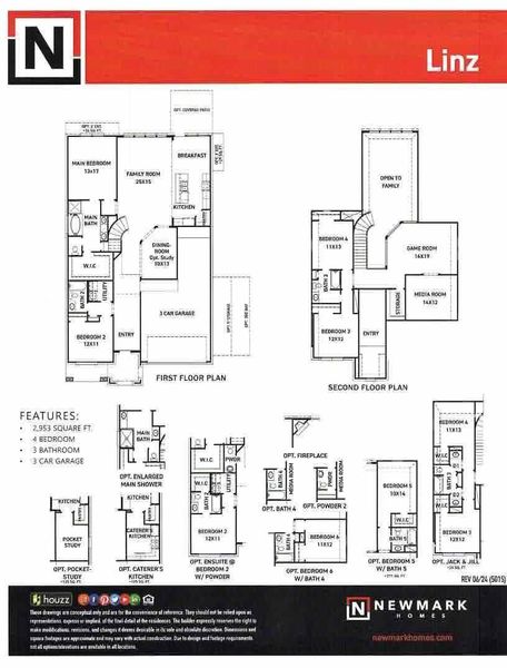 2D floor plan layout of this home in The Highlands 50', Porter, TX (Image 3). 2D floor plan layout of this home in The Highlands 50', Porter, TX (Image 3).