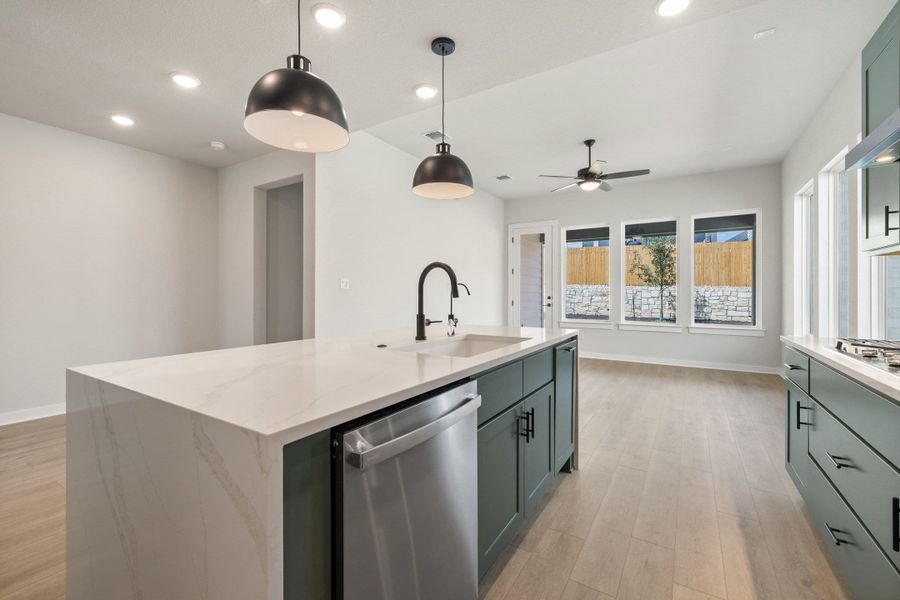 Furnished interior view inside a new home in Heritage, Dripping Springs (Image 17).