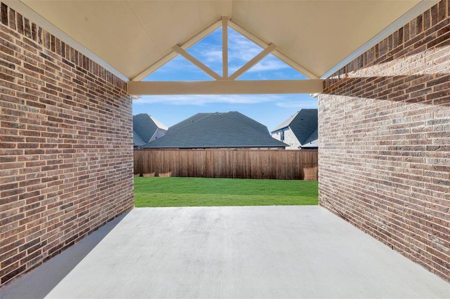 Exterior details and patio area of a home in Sterling Greene, Arlington (Image 3). Exterior details and patio area of a home in Sterling Greene, Arlington (Image 3).