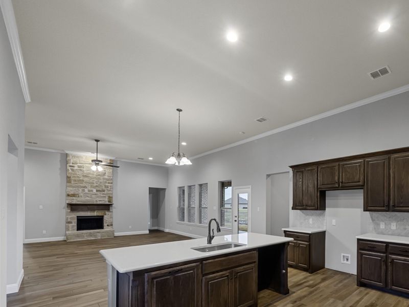Representative furnished interior of a home built from the Eliot II by Robbie Hale Homes in High Meadows Estates, Nevada (Image 14). Representative furnished interior of a home built from the Eliot II by Robbie Hale Homes in High Meadows Estates, Nevada (Image 14).
