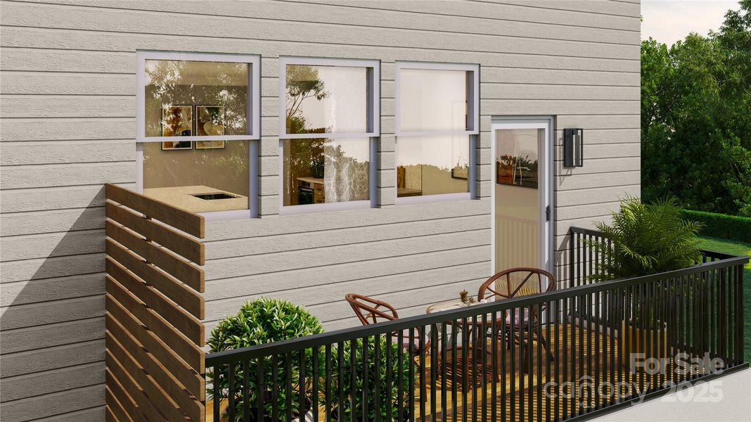 Back Deck - 3D Rendering, finishes may vary Back Deck - 3D Rendering, finishes may vary