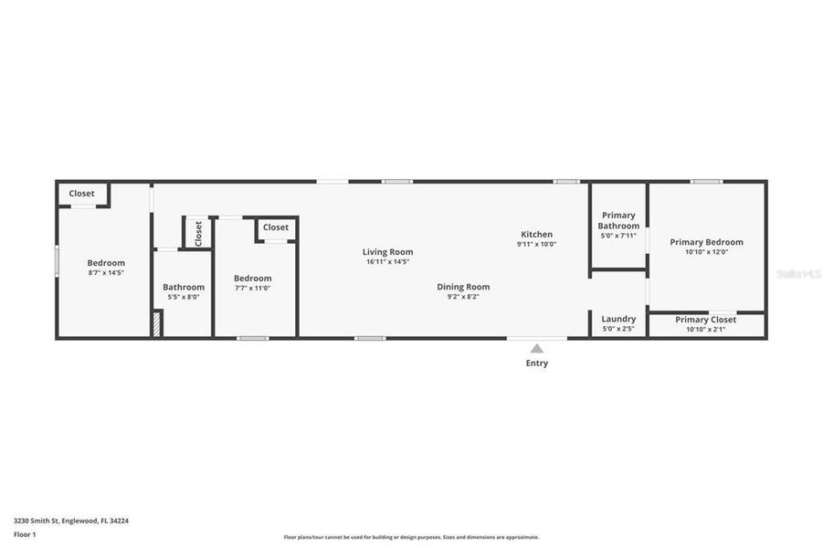 2D floor plan layout of this home in , Englewood, FL (Image 3).