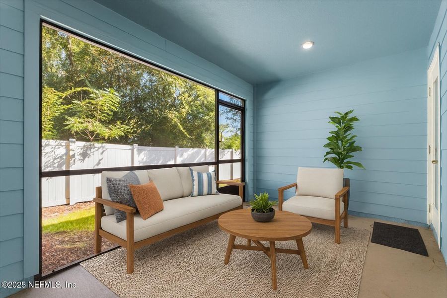Exterior details and patio area of a home in , Jacksonville (Image 1). Exterior details and patio area of a home in , Jacksonville (Image 1).