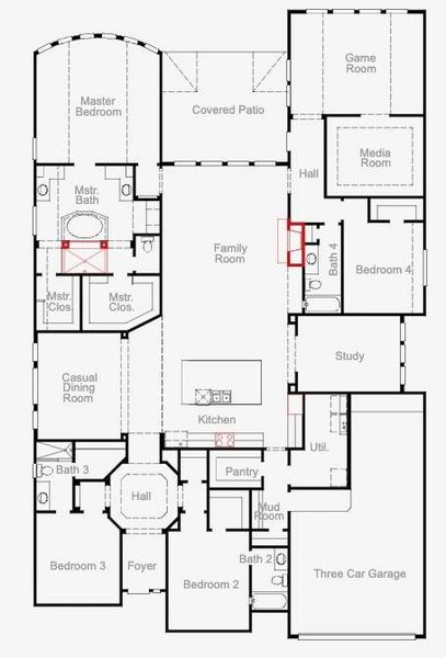 2D floor plan layout of this home in Pomona, Manvel, TX (Image 2). 2D floor plan layout of this home in Pomona, Manvel, TX (Image 2).