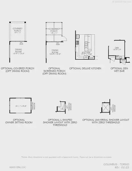 2D floor plan layout for the Torino by Epcon Communities in The Villas at Pinewood, Asheboro, NC (Image 4).