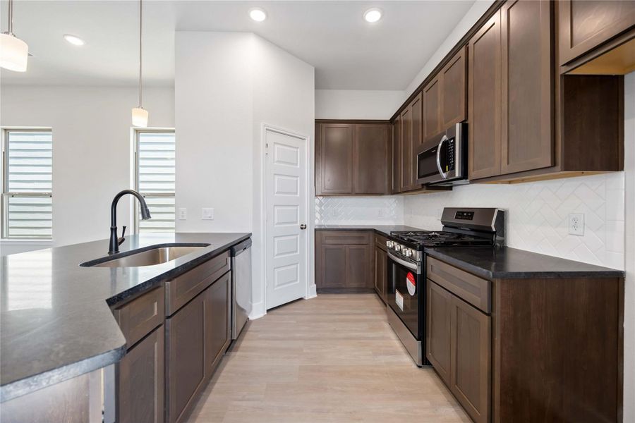 Furnished interior view inside a new home in Alicante, Houston (Image 4). Furnished interior view inside a new home in Alicante, Houston (Image 4).