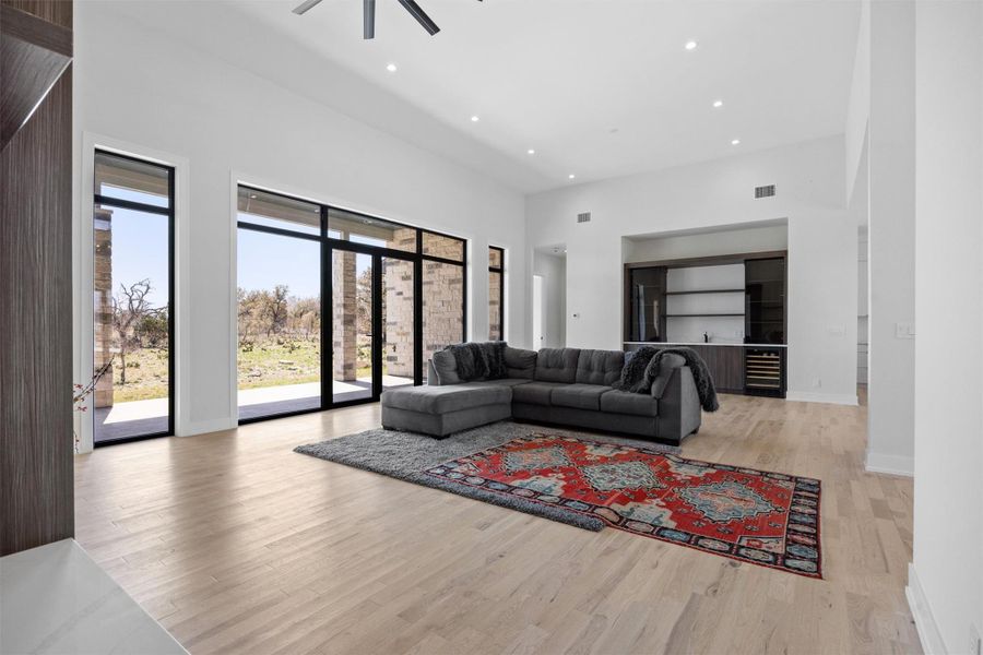 Screen doors in the living area