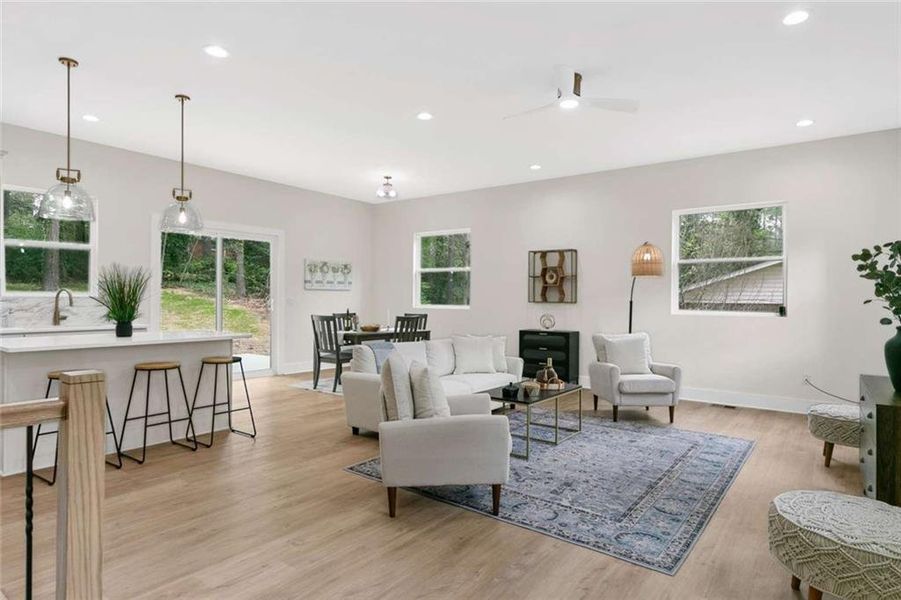 Furnished interior view inside a new home in , Atlanta (Image 11).