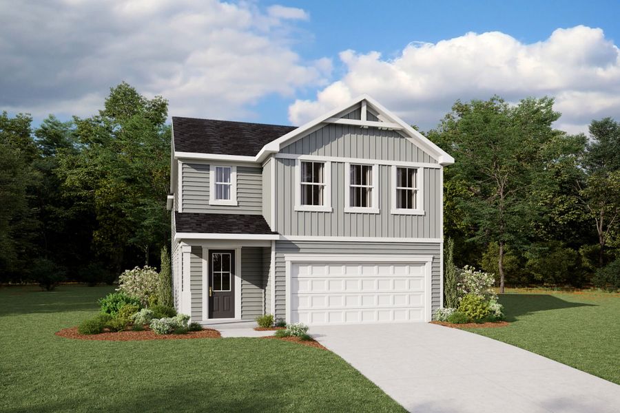 Representative exterior photo of a completed home built from the Getty by Mattamy Homes in Stonebarrow, Lillington, NC (Image 5).