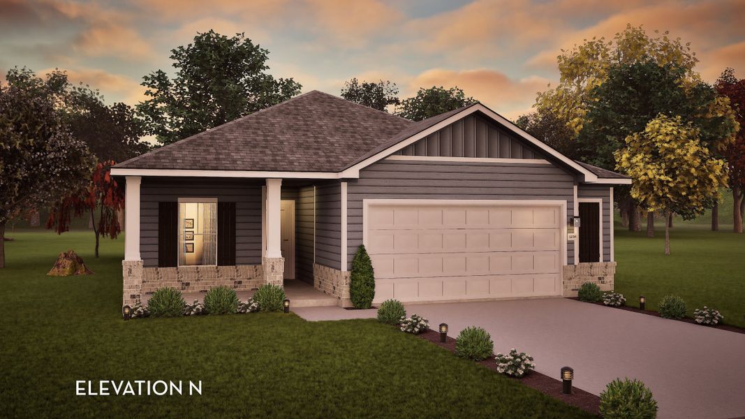 Representative exterior photo of a completed home built from the Frio by CastleRock Communities in Paramount, Kyle, TX (Image 12).