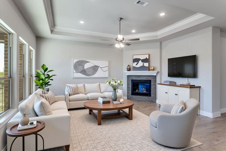 Representative furnished interior of a home built from the Casina by Ladera Texas in Ladera Prosper, Prosper (Image 8).