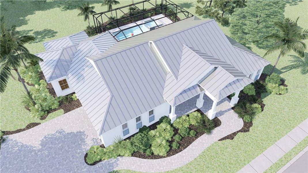 Front exterior of a new home in , Sarasota, FL, highlighting curb appeal (Image 8). Front exterior of a new home in , Sarasota, FL, highlighting curb appeal (Image 8).