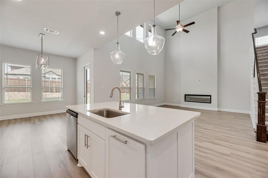 Furnished interior view inside a new home in Villages of Hurricane Creek, Anna (Image 6). Furnished interior view inside a new home in Villages of Hurricane Creek, Anna (Image 6).