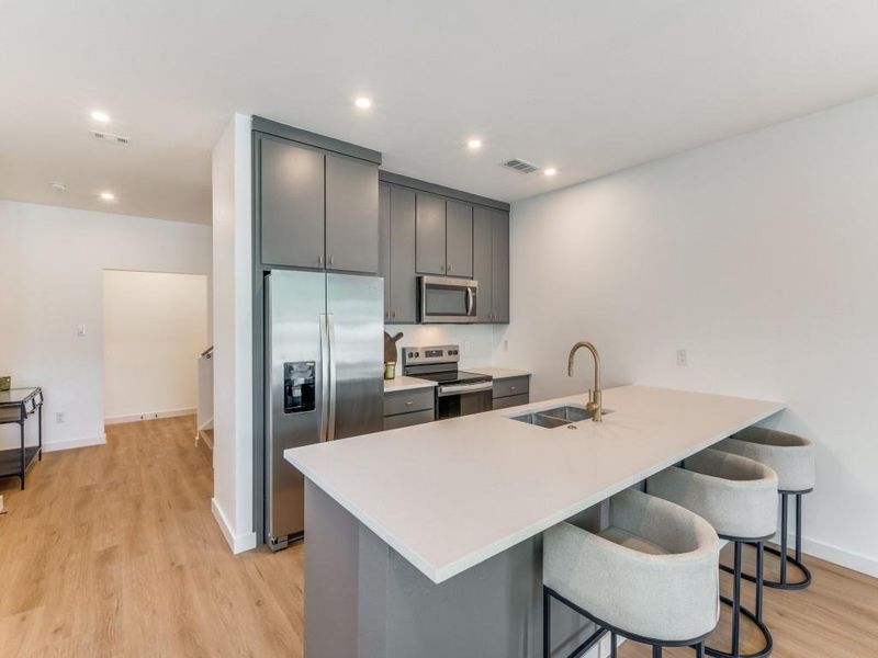 Furnished interior view inside a new home in , Dallas (Image 3).