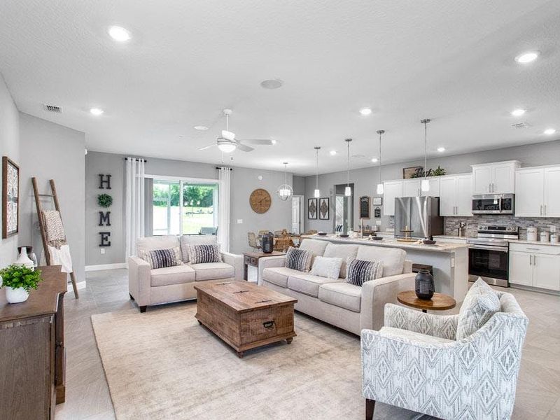 With a spacious, open living area, it`s easy to enjoy time with family and friends - Waylyn by Highland Homes With a spacious, open living area, it`s easy to enjoy time with family and friends - Waylyn by Highland Homes