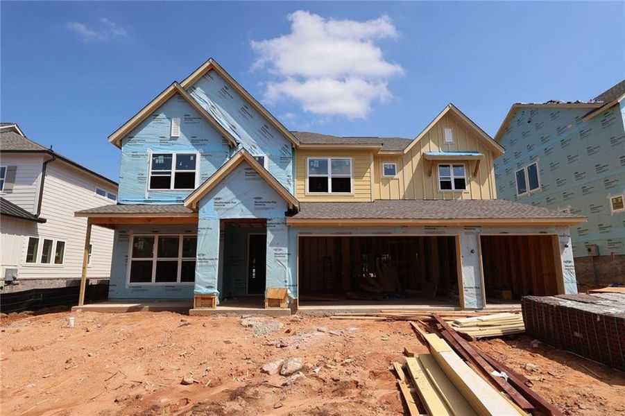 In-progress construction of a new home in Havencroft, Woodstock, GA (Image 6).