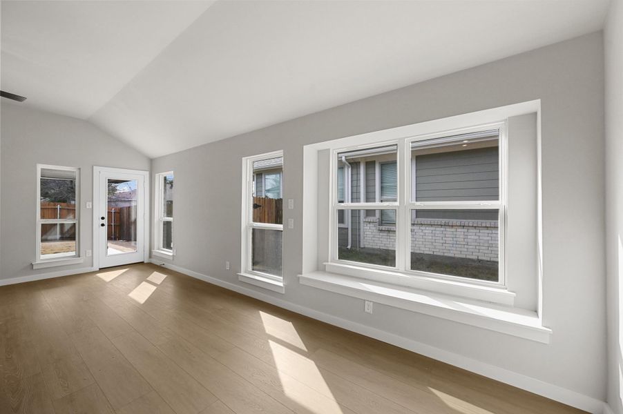 Representative unfurnished interior of a home built from the Hanover by Cheldan Homes in Pitcock Addition, Graham (Image 66). Representative unfurnished interior of a home built from the Hanover by Cheldan Homes in Pitcock Addition, Graham (Image 66).