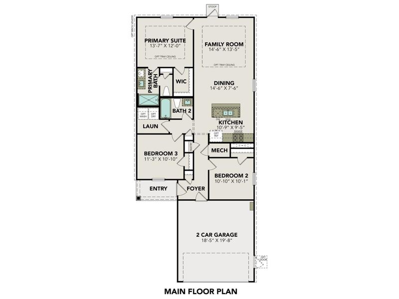 2D floor plan layout for the The Comal C by Davidson Homes LLC in Applewhite Meadows, San Antonio, TX (Image 3).